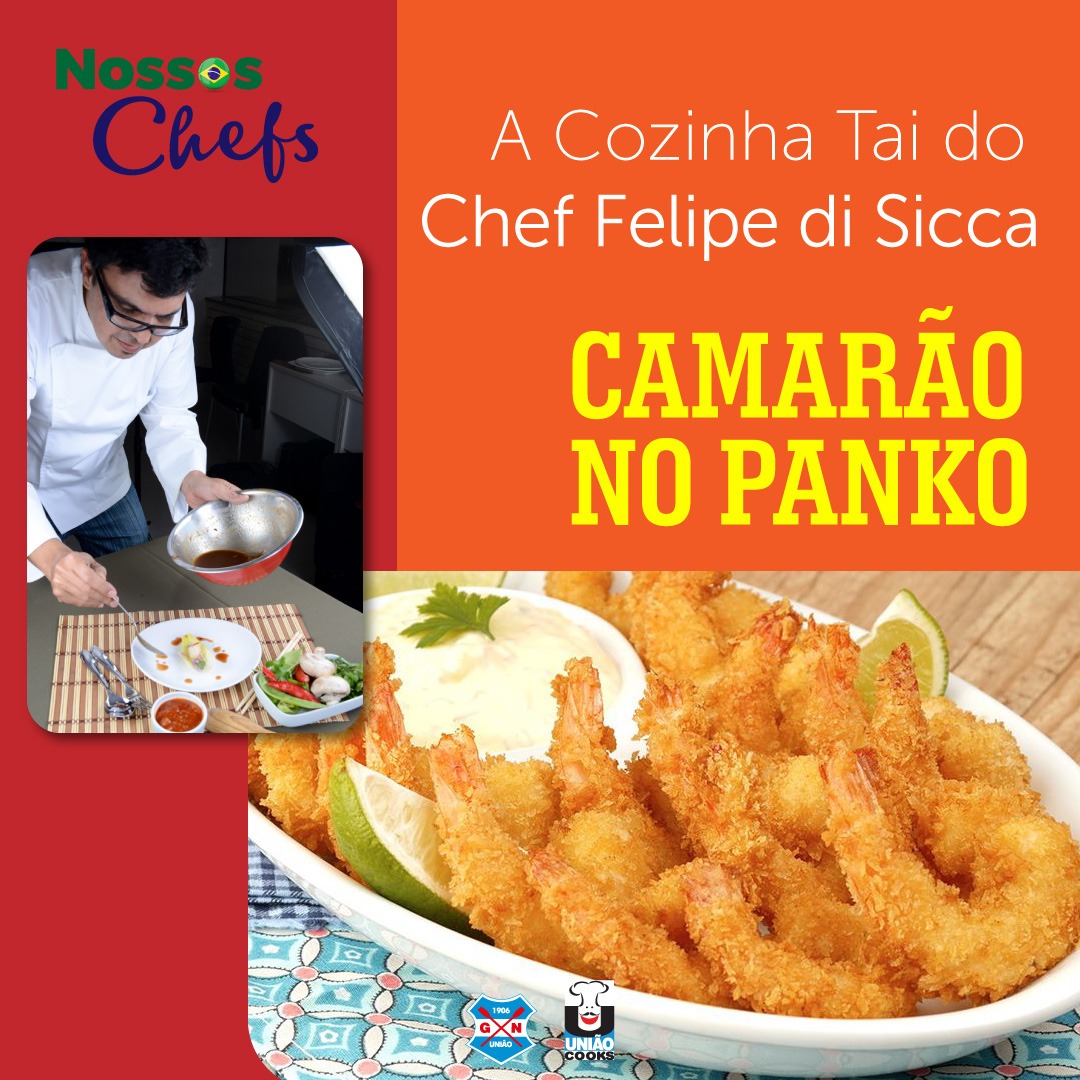 Camarão no Panko